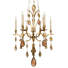 Encased Gems Eight-Light Two-Tier Chandelier with Multi-Color Crystal Accents