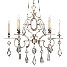 Encased Gems Six-Light Single-Tier Chandelier with Clear Crystal Accents