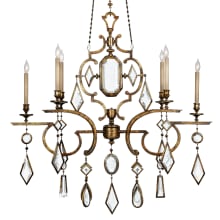 Encased Gems Six-Light Single-Tier Chandelier with Clear Crystal Accents