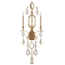 Encased Gems Three-Light Wall Sconce with Clear Crystal Accents