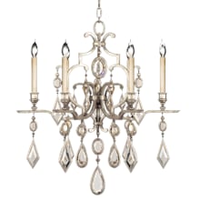 Encased Gems Six-Light Single-Tier Chandelier with Clear Crystal Accents