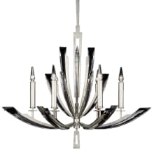 Vol de Cristal Six-Light Single-Tier Chandelier with Tapered Beveled Crystals
