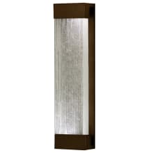Crystal Bakehouse 7x30 Two-Light Wall Sconce with Rectangular Crystal Spires Fused Glass Panel