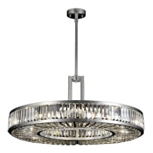 Crystal Enchantment Eight-Light Single-Tier Drum Chandelier with Multi-Faceted Crystal Panels
