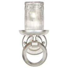 Liaison Single-Light Wall Sconce with Bold Metal Accents and Hand-Blown Glass Shade