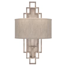 Cienfuegos Single Light 22" High Wall Sconce with Fabric Shade