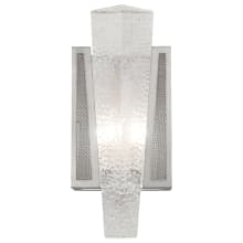 Crownstone Single Light 15" Tall Wall Sconce with Metal Mesh Shade