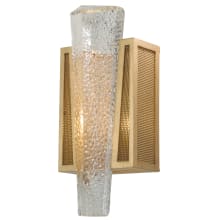 Crownstone Single Light 15" Tall Wall Sconce with Metal Mesh Shade