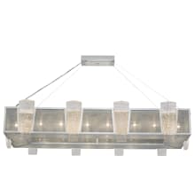 Crownstone 16 Light 52" Wide Linear Chandelier with Metal Mesh Shade