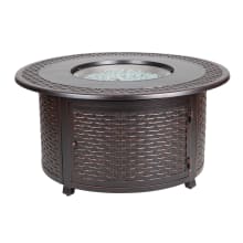 48 Inch Wide 50,000 BTU Freestanding Liquid Propane Round Table Fire Pit with Cover for Fire Pit and Propane Tank