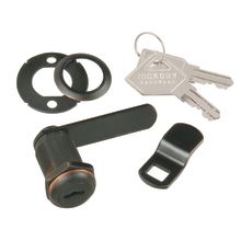 1-1/8" Keyed Utility Cam Lock for Cabinets or Drawers