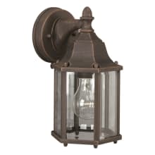 10" Tall Outdoor Wall Sconce with Beveled Glass Panes