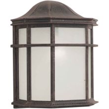 Single Light 10" Tall Outdoor Wall Sconce with White Acrylic Panel