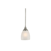 Single Light 5" Wide Mini Pendant with White Linen Glass Shade