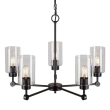 Jayden 5 Light 24" Wide Pillar Candle Chandelier