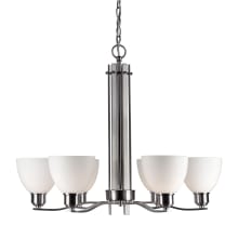 6 Light 28" Wide Chandelier