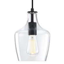 Milo 7" Wide Mini Pendant with Clear Glass Shade