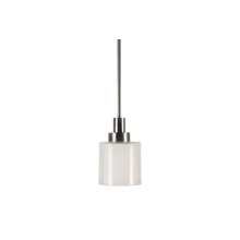 Single Light 6" Wide Mini Pendant with Double Glass Shade
