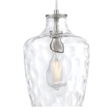 Milo 8" Wide Mini Pendant with Tapered Water Glass Shade