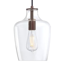Milo 8" Wide Mini Pendant with Clear Glass Shade