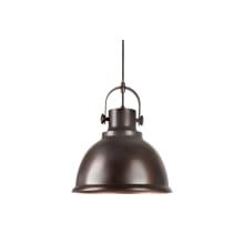 Single Light 12" Wide Pendant with Metal Shade