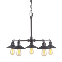 5 Light 27" Wide Chandelier