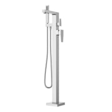 Abruzzo Floor Mounted Tub Filler with Built-In Diverter - Includes Hand Shower