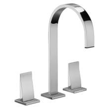 Corsini 1.2 GPM Widespread Bathroom Faucet with Pop-Up Drain Assembly with both lever and paddle handles included.