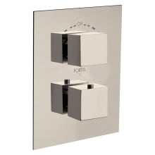 Corsini 1/2" Thermostatic Valve Trim Only with Double Knob Handle, Integrated Diverter and Volume Control - Less Rough In