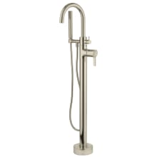 Brera Floor Mounted Tub Filler with Built-In Diverter - Includes Hand Shower