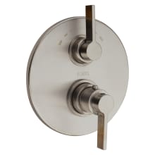 Brera Thermostatic Valve Trim Only with Double Lever Handle, Integrated Diverter and Volume Control - Less Rough In
