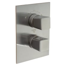 Abruzzo 2-Function Diverter Thermostatic Valve Trim Only with Double Knob Handle, Integrated Diverter, and Volume Control - Less Rough In