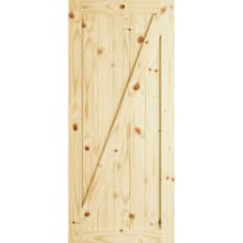 Rustic Knotty Pine 42 Inch by 84 Inch Flat Z-Brace Barn Door