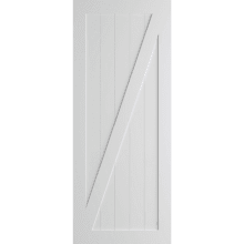Modern 42 Inch by 84 Inch Flat Z-Brace Barn Door with Installation Hardware