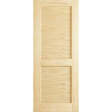 Classic 24 Inch by 80 Inch Louver/Louver Interior Slab Passage Door