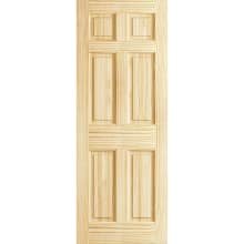 Colonial 30 Inch by 80 Inch Double Hip 6 Panel Interior Slab Passage Door