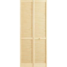 Classic 30 Inch by 80 Inch Louver/Louver Interior Bifold Door with Installation Hardware