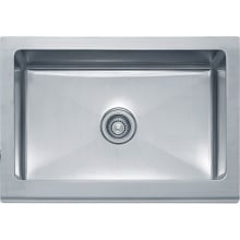 Manor House 30" x 20-7/9" Single Basin Drop In 16-Gauge Stainless Steel Kitchen Sink