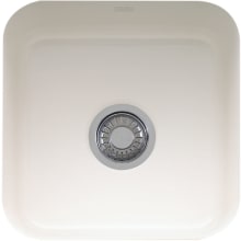 Cisterna 17-1/2" Undermount Single Basin Fireclay Kitchen Sink