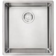 Cube 16-1/2" Undermount Single Basin Stainless Steel Kitchen Sink
