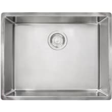 Cube 24-9/16" Undermount Single Basin Stainless Steel Kitchen Sink