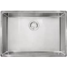 Cube 26-5/8" Undermount Single Basin Stainless Steel Kitchen Sink