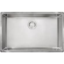 Cube 28-1/2" Undermount Single Basin Stainless Steel Kitchen Sink