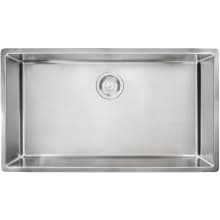 Cube 30" Undermount Single Basin Stainless Steel Kitchen Sink with Basin Rack, Basket Strainer, Colander and Cutting Board