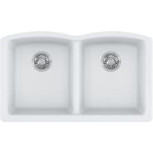 Ellipse 33" Undermount Double Basin Granite Kitchen Sink