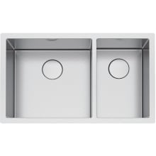 Professional 2.0 32-1/2" Undermount Double Basin Stainless Steel Kitchen Sink