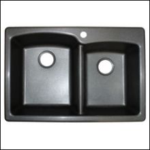 Ellipse 22" Double Basin Undermount Granite Composite Kitchen Sink