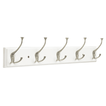 26-9/16 Inch Long Coat Rack with 5 Triple Prong Hooks