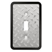 Diamond Plate Single Toggle Switch Wall Plate