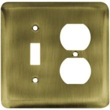Stamped Round Single Switch and Duplex Wall Plate